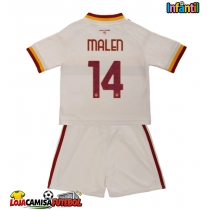 Camisa de Futebol AS Roma Donyell Malen #14 Equipamento Secundário Infantil 2026-27 Manga Curta (+ Calças curtas)